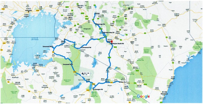 路線圖-東非坦尚尼亞_肯亞單車野營隊001